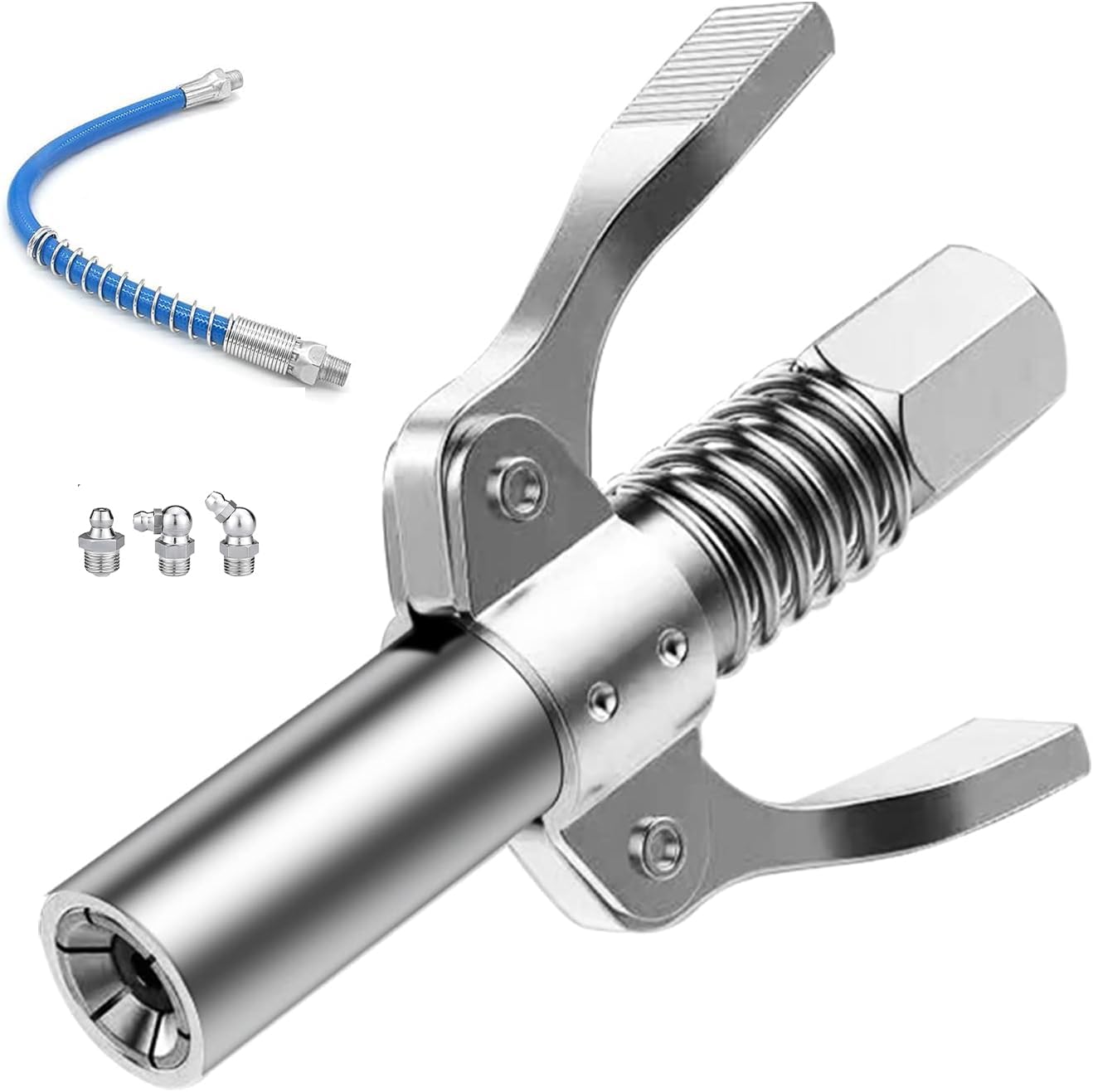 New Double Handle High Pressure Quick Release Grease Coupler