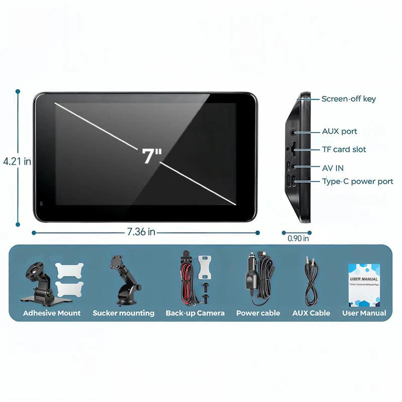 Wireless CarPlay Screen for Andriod & Iphone